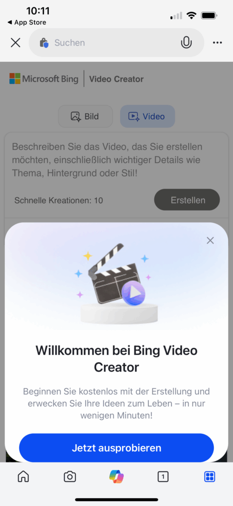 Bing Video Creator - kostenloser KI-Videogenerator