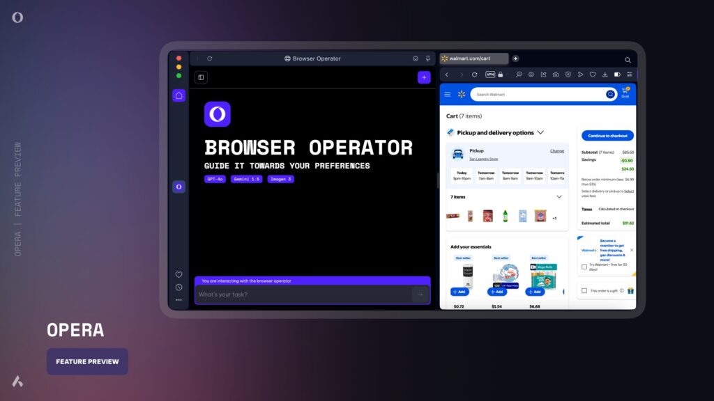 Opera Webbrowser, Browser Operator