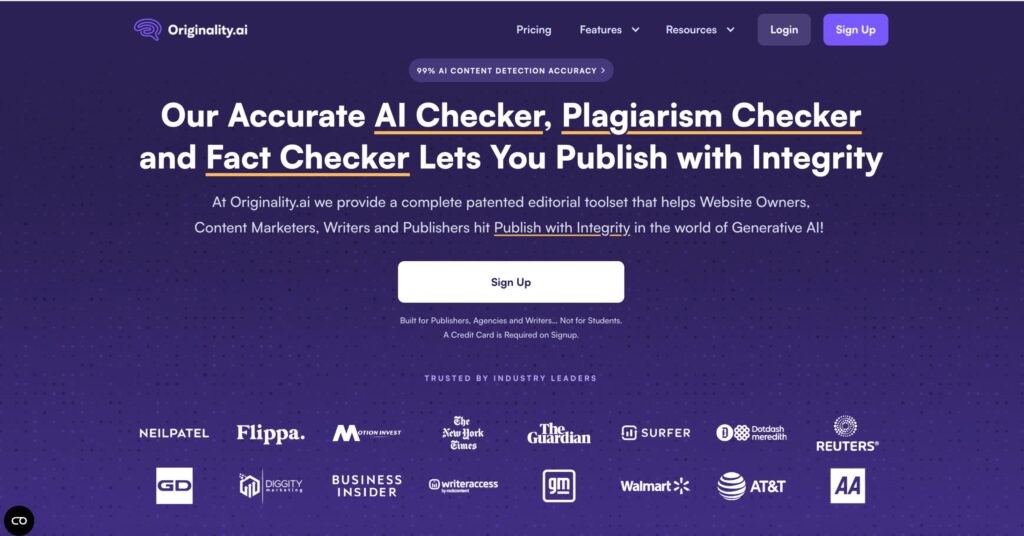 Originality.ai screenshor