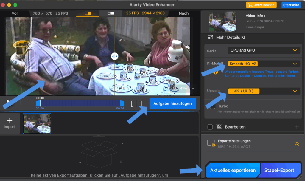 Aiarty Video Enhancer – hübsche deine Videos auf 2 AIArty Screenshot 1