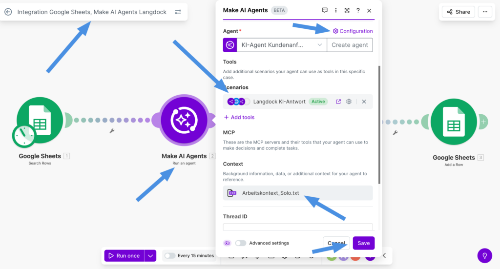 Make KI-Agent mit Langdock-API 3 scrnli cI58spiTOAp8ox