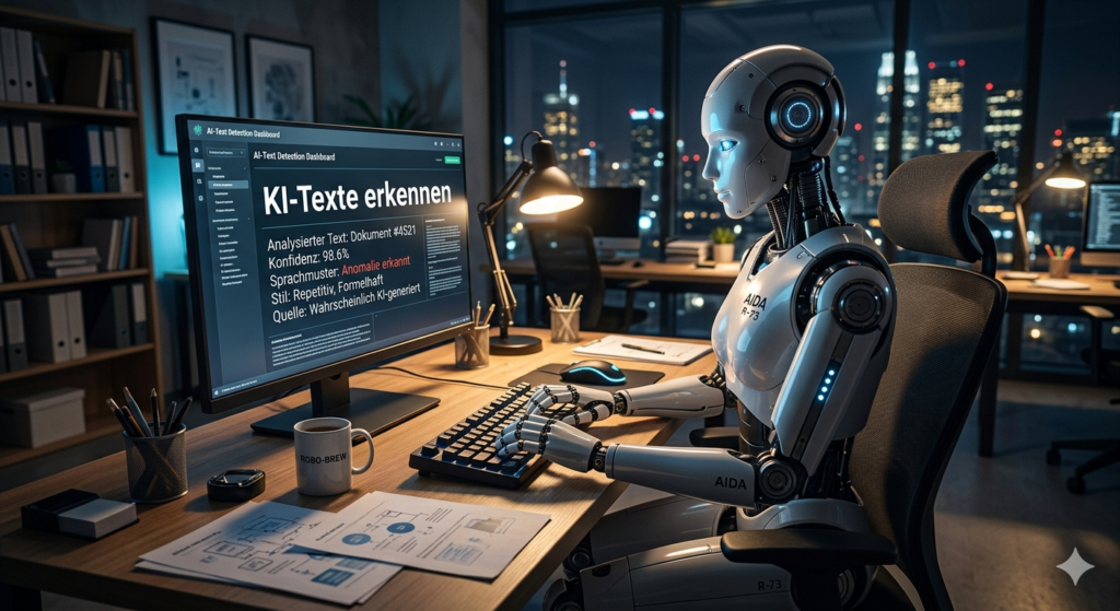 KI-Texte erkennen 2026 – welche Detektoren für Deutsch wirklich funktionieren 1 KI-Texte erkennen – Mensch oder KI? Illustration