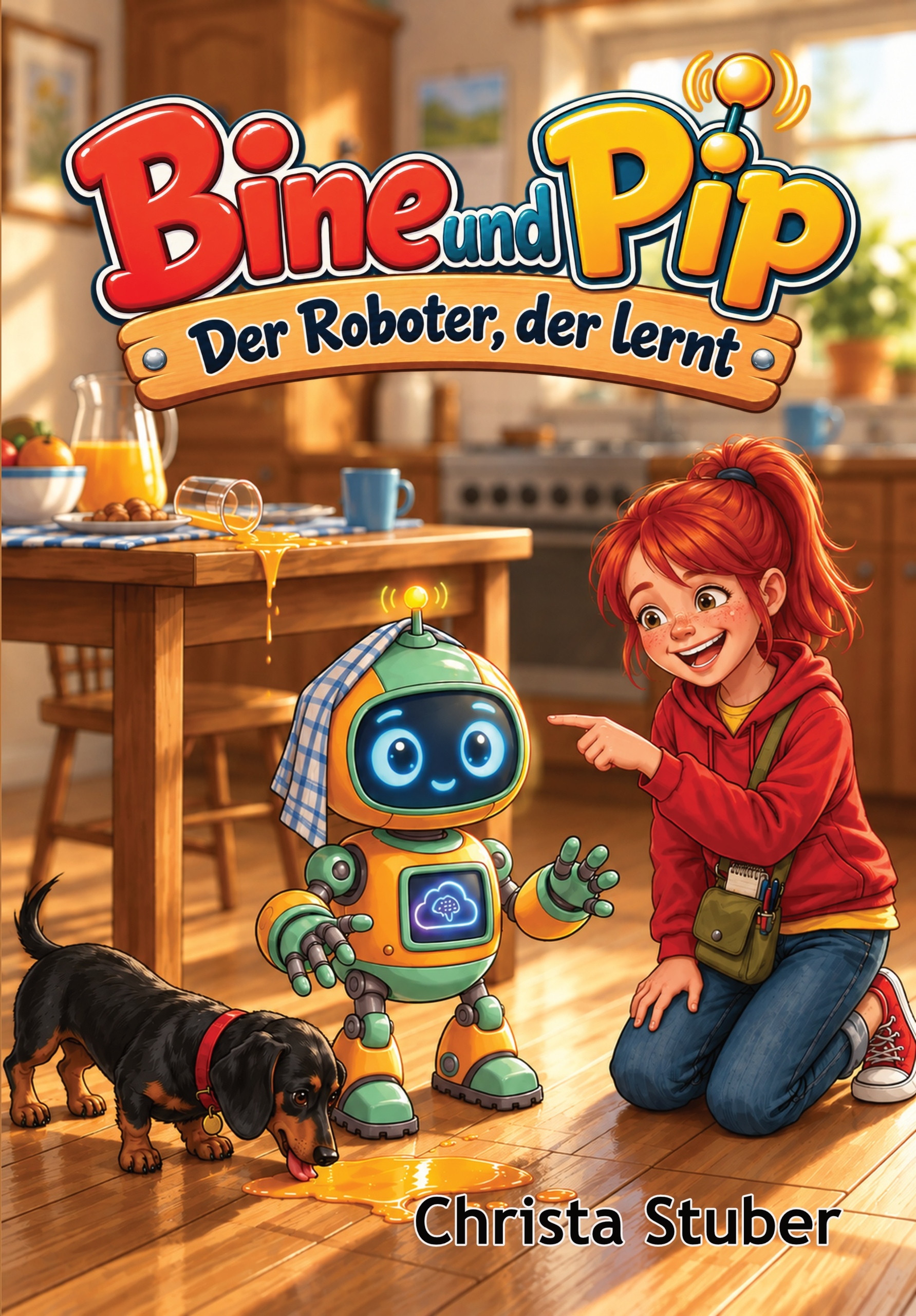 Buchcover Bine und Pip: Der Roboter, der lernt von Christa Stuber